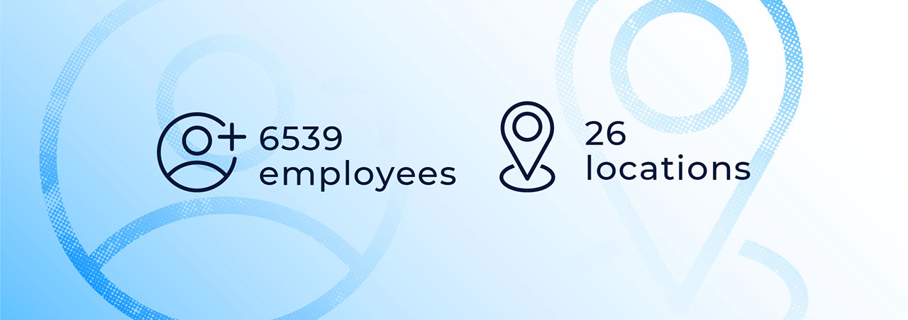 6539 employees globally across 26 Datacom locations