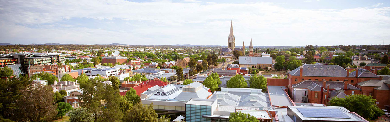View over Greater Bendigo, Victoria, Australia