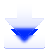 An arrow pointing down icon