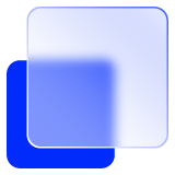 Two squares overlaid icon