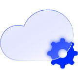 A cloud and a cog