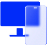 A desktop computer and mobile phone