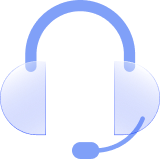 A customer support headset 