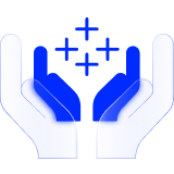 Hands holding an assortment of services