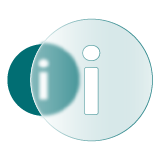 An "i" in a circle