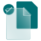 Documents files and a check mark