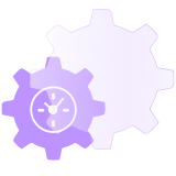 Cog lens overlaying a time cog