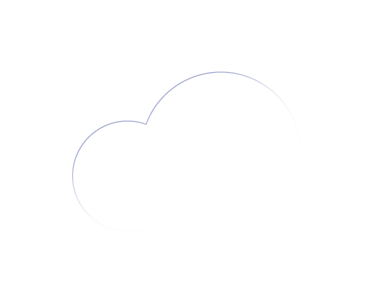 A white and glassmorphic cloud