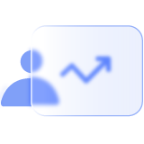 A line graph trending upwards icons