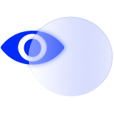 A translucent lens and an eye