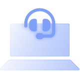 A customer support headset alongside a laptop