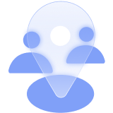 A team and a location pin