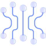 Circuit connecting dots and lines