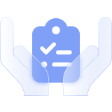 Hands holding a clipboard checklist 