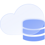 A cloud and a database server 