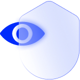 An eye alongside a protection shield 