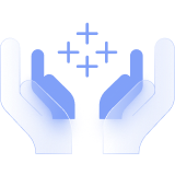 Hands supporting plus signs