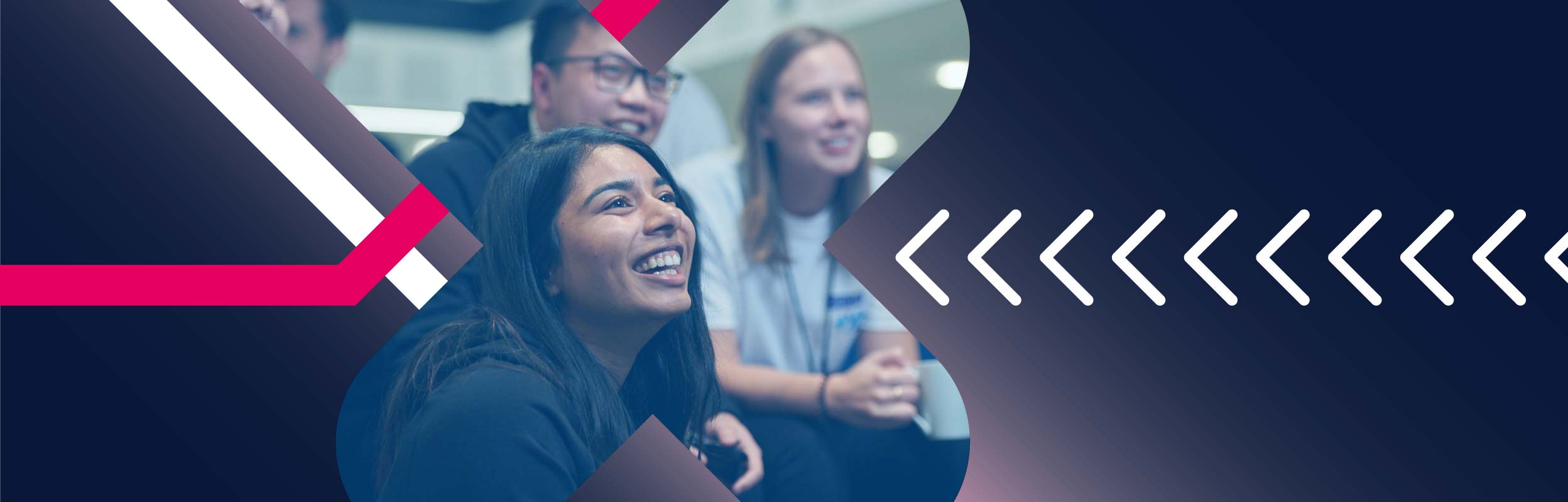 Smiling Datacom graduate and Talent X branding