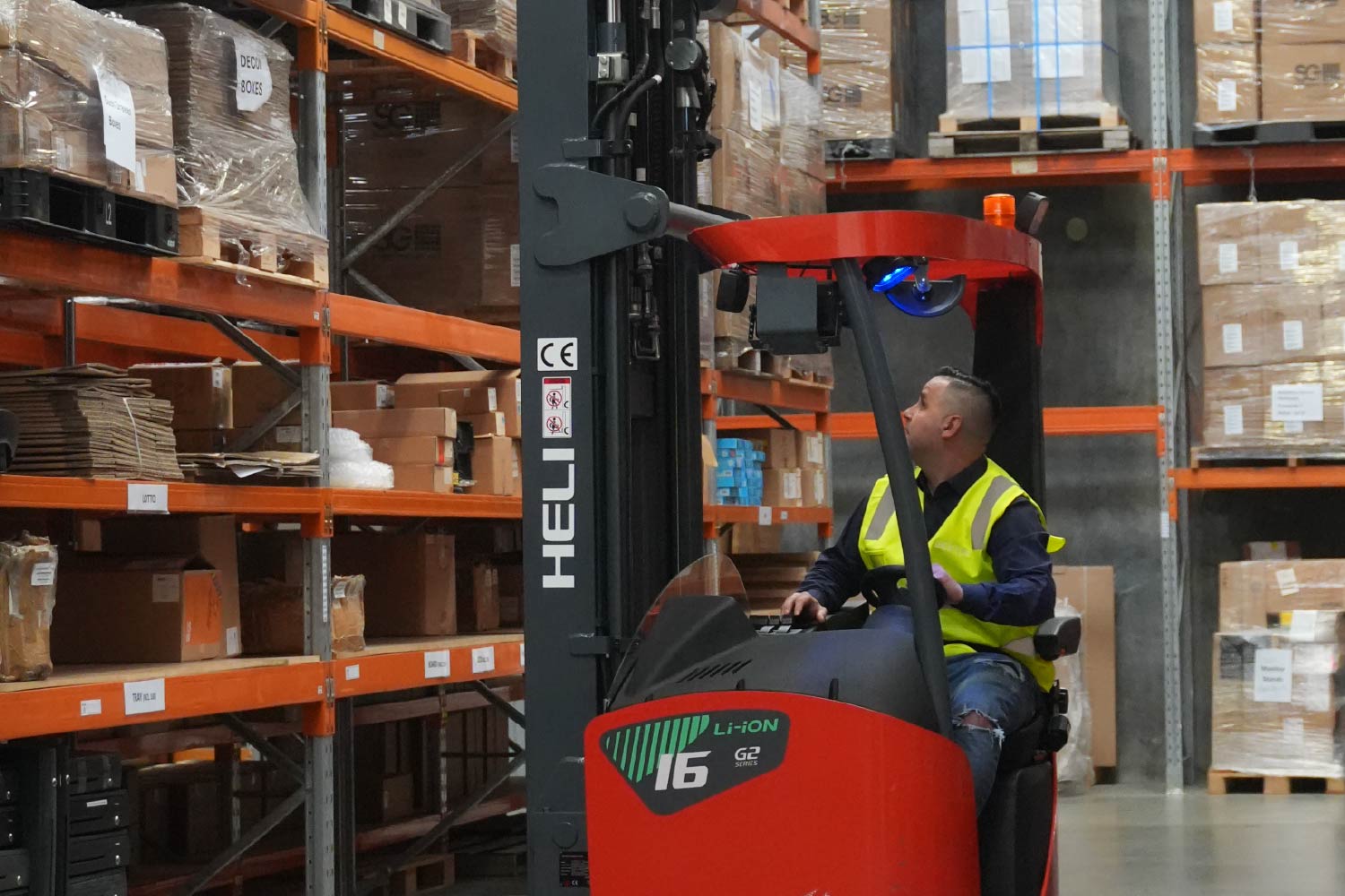 Inside Datacom's Logistics warehouse.
