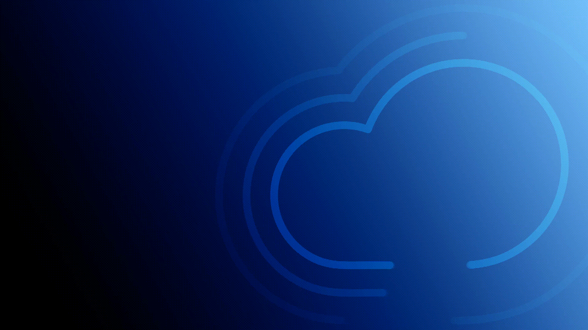  Animated outlines of a cloud on a blue gradient background