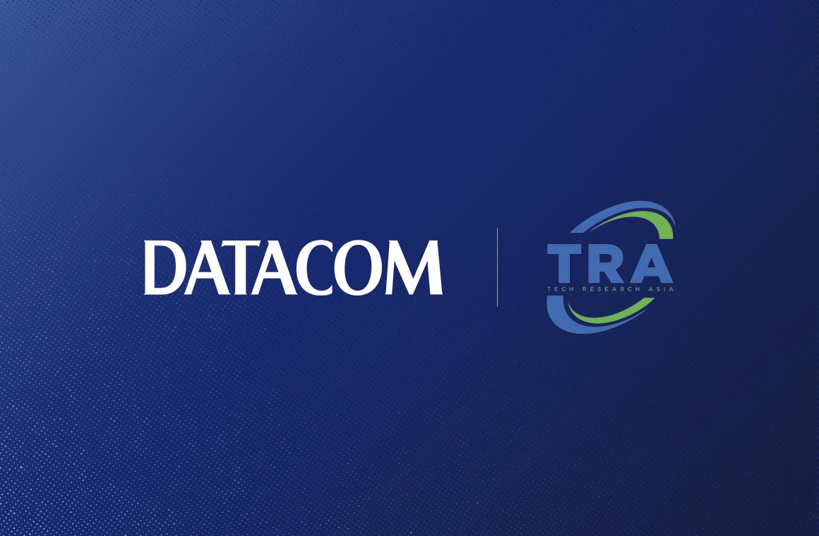 A lockup of the Datacom and TRA logos