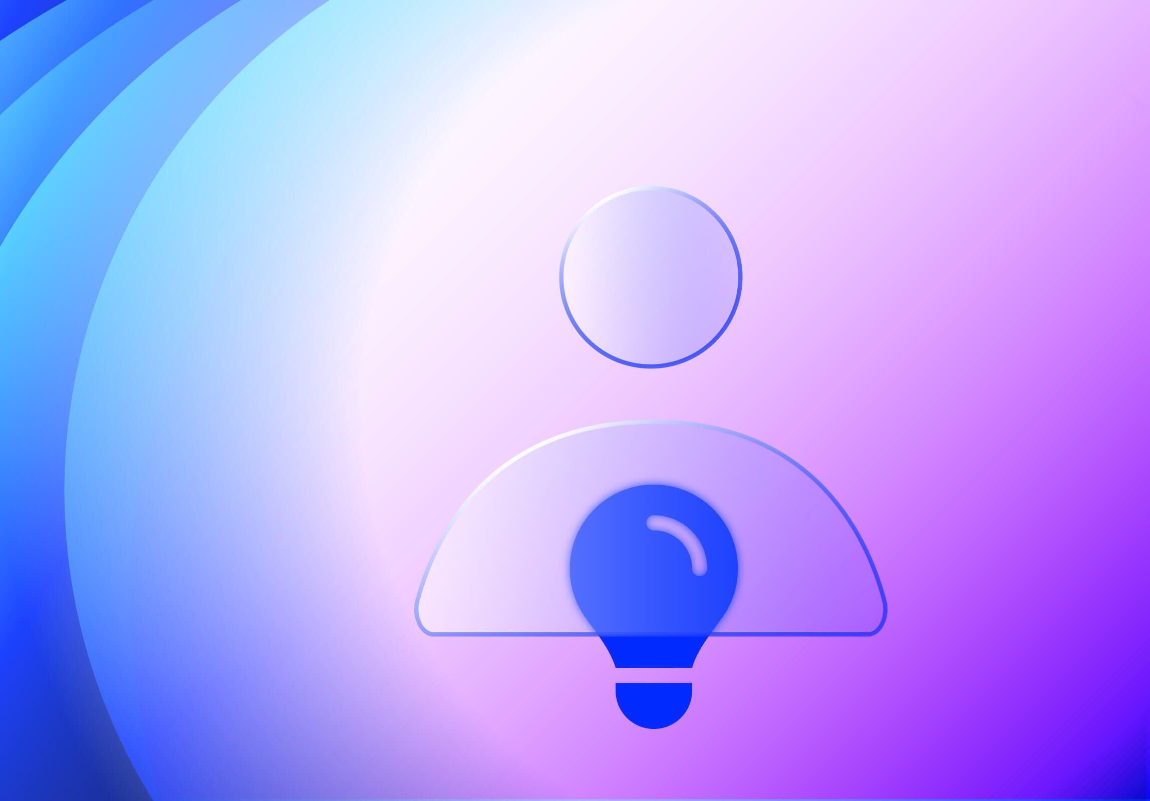 A person icon with a lightbulb in the middle surrounded by Datacom circles