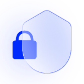 A blue lock behind a shield
