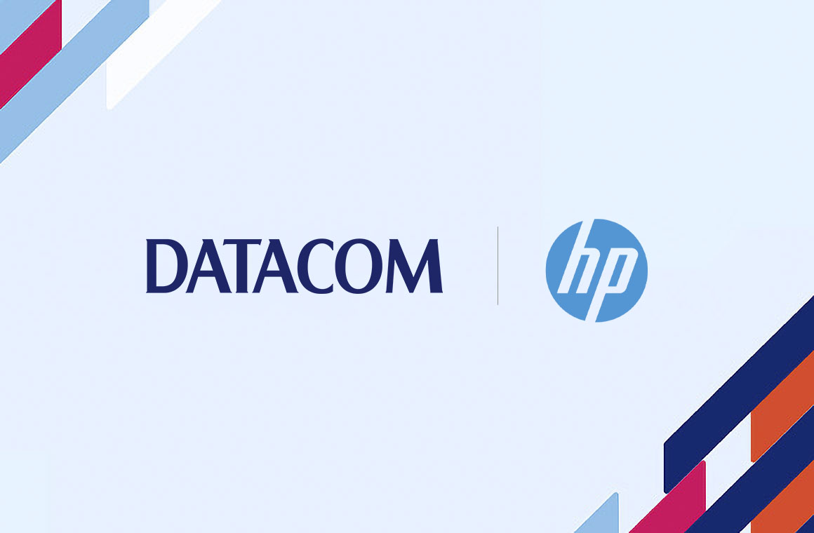 Datacom and HP partnership logo lockup