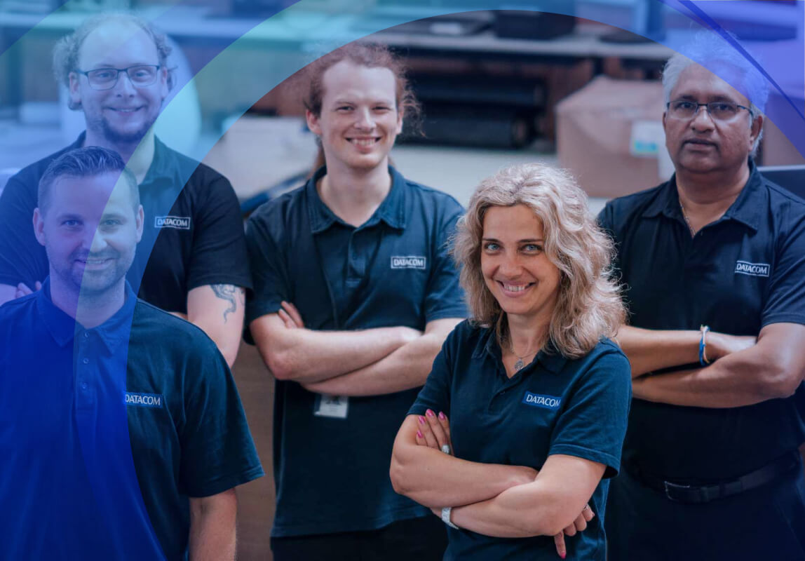 Smiling employees of Datacom