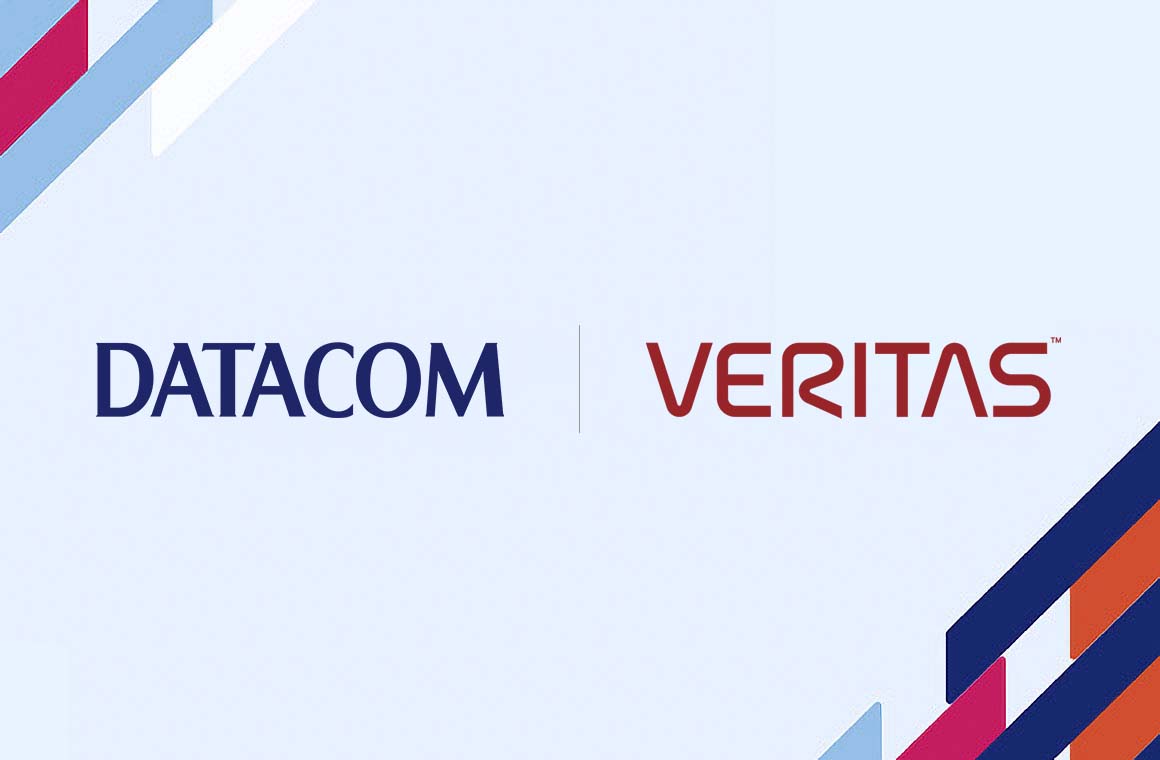 The Datacom and Veritas logos