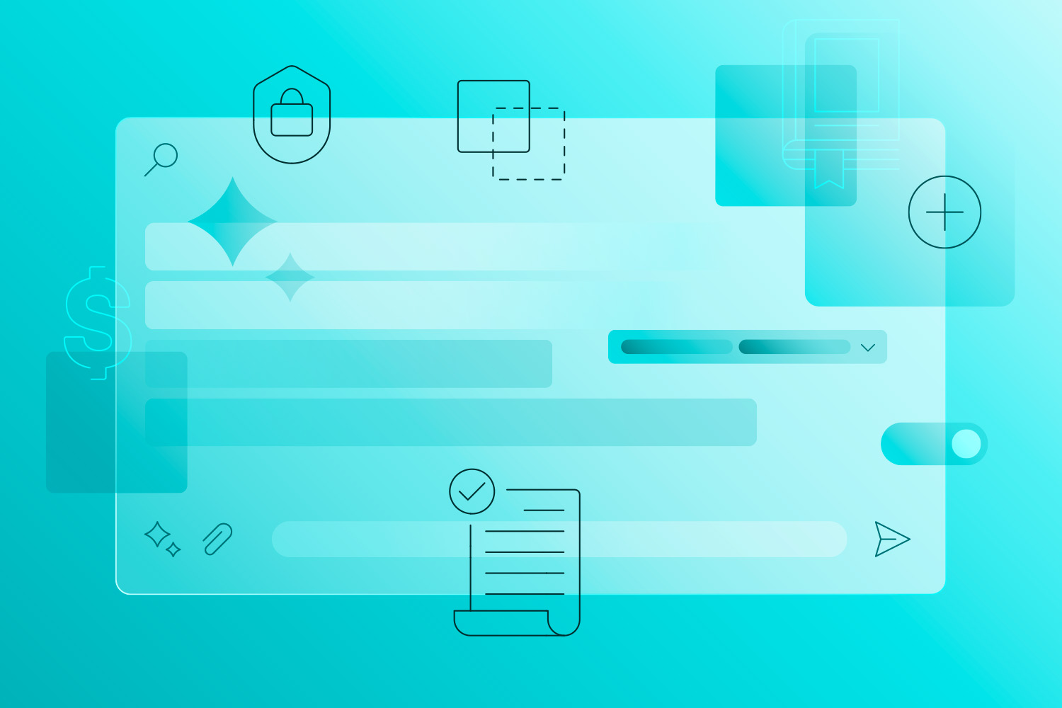 Illustration of the AI assistant interface