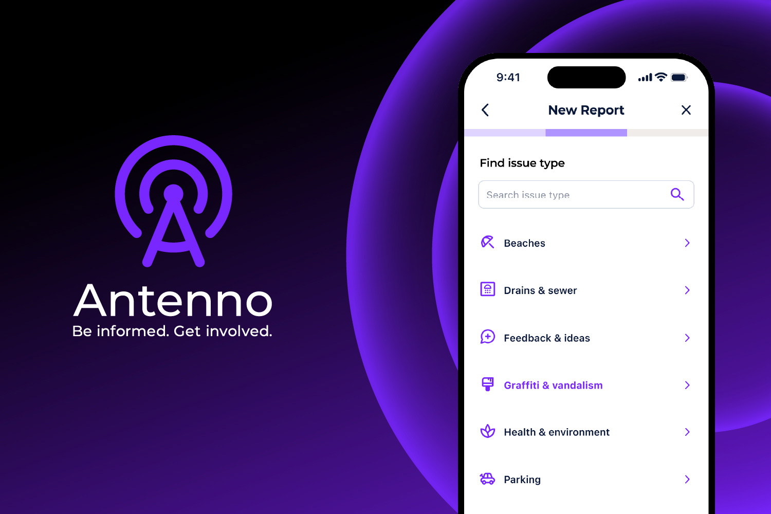 Antenno logo and screenshot