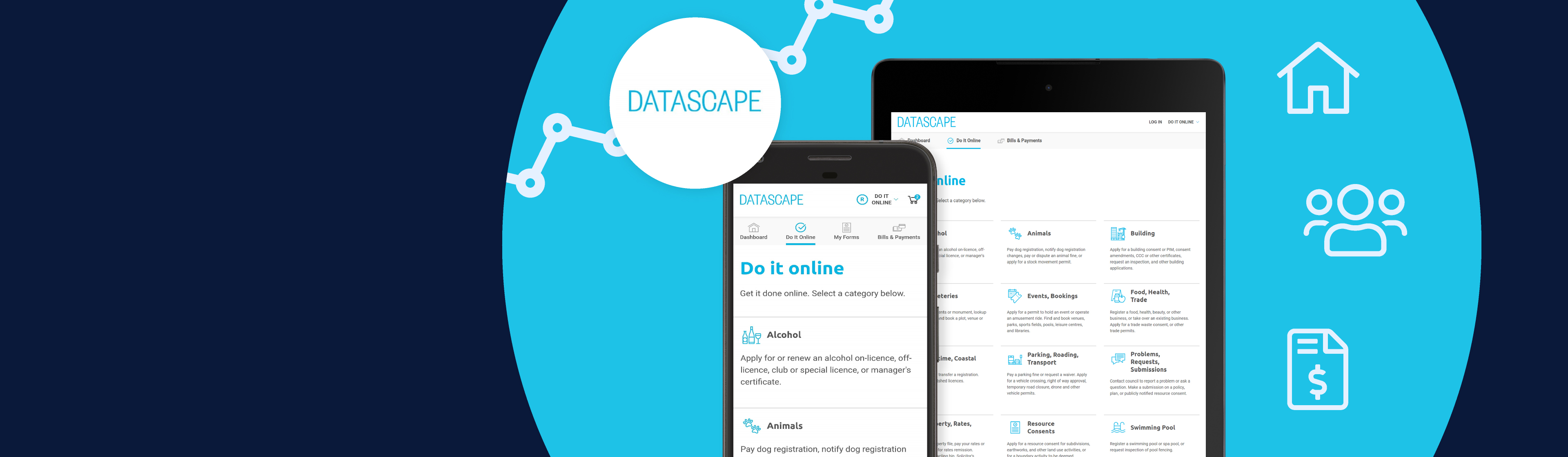 A screen mock-up of the Datascape Enterprise software