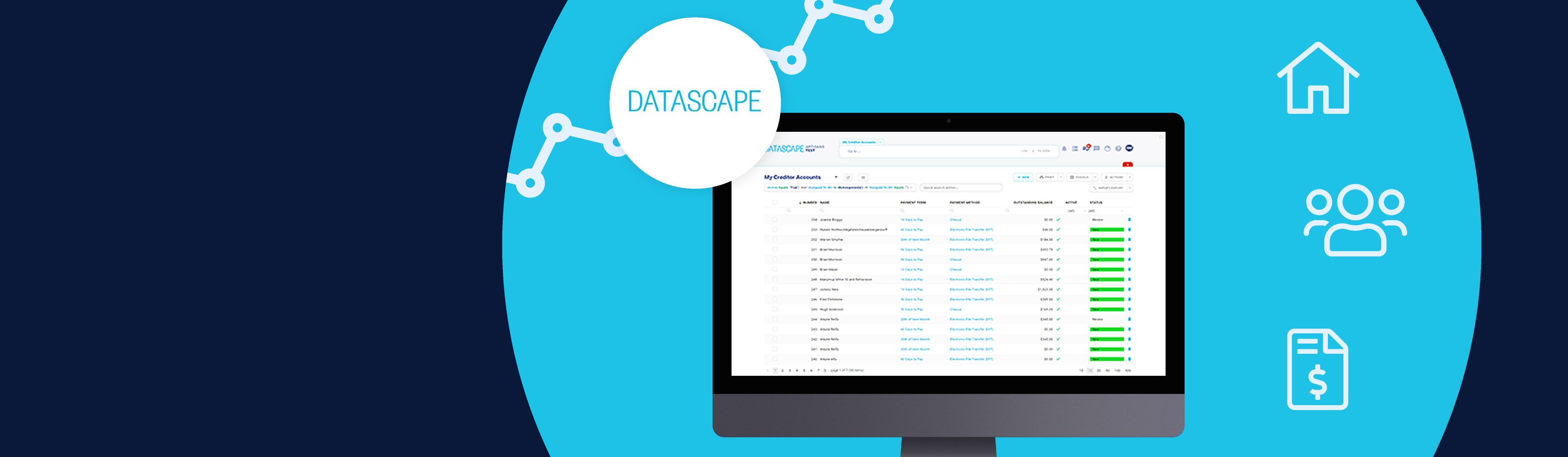 A screen mock-up of the Datascape Enterprise software