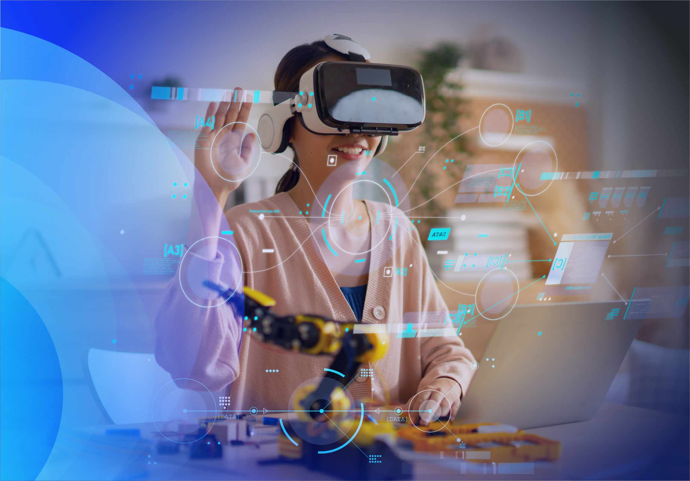 A woman using AI in her daily life