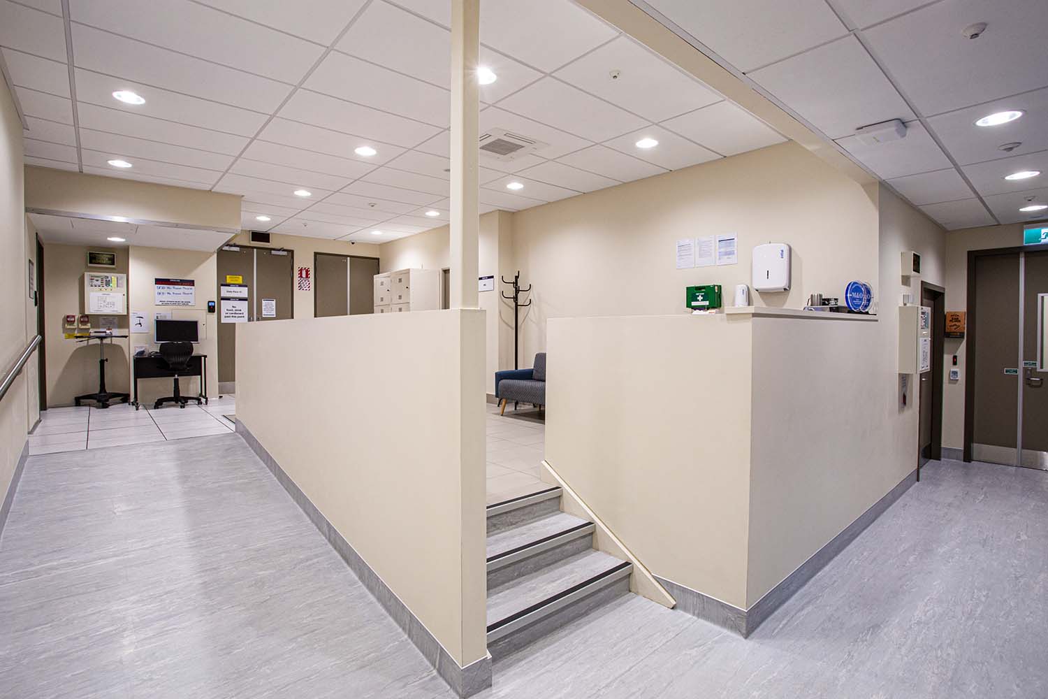 Interior foyer of Datacom's Gloucester data centre in Christchurch 