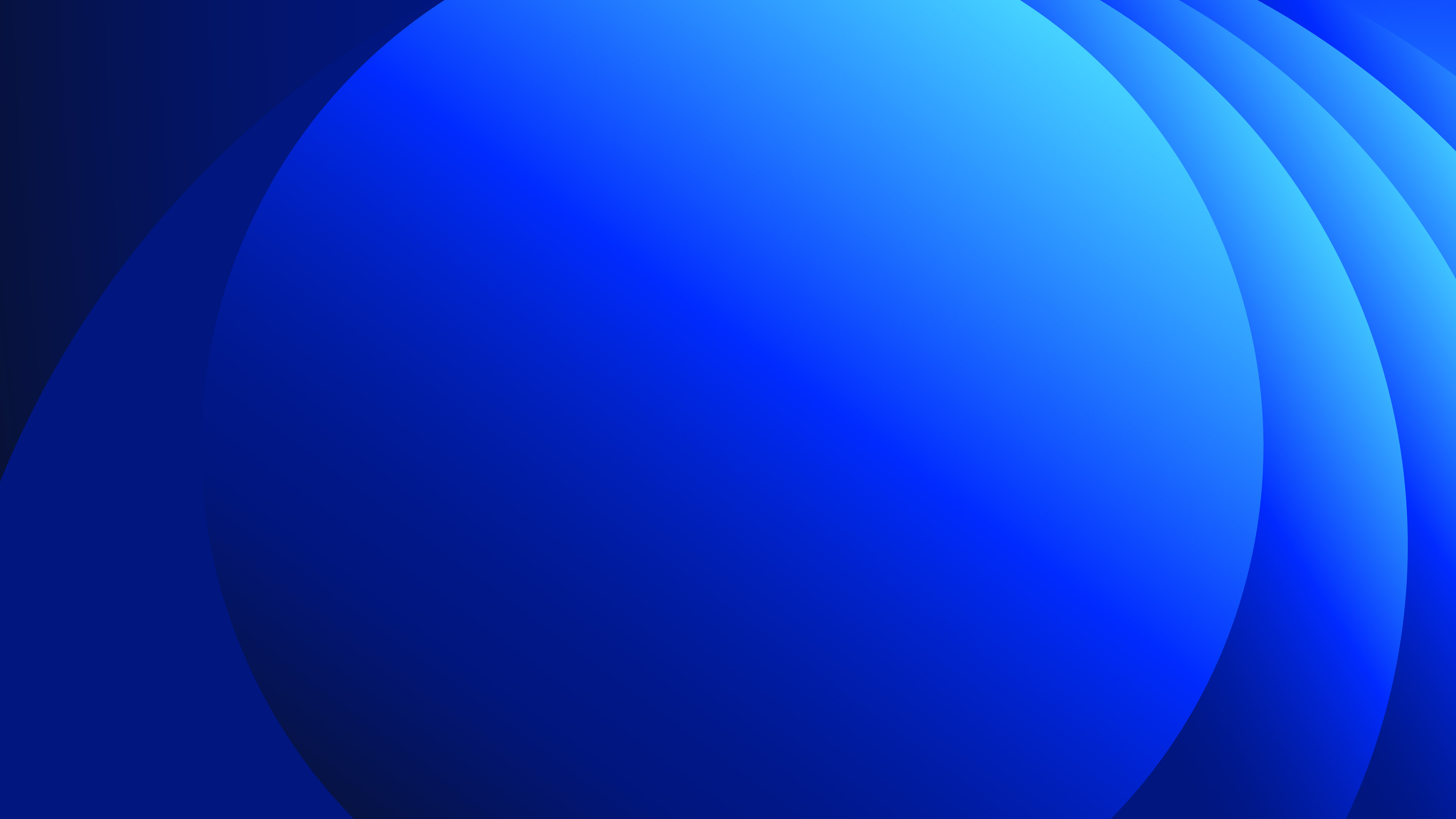 Layered circular shapes with a striking blue gradient