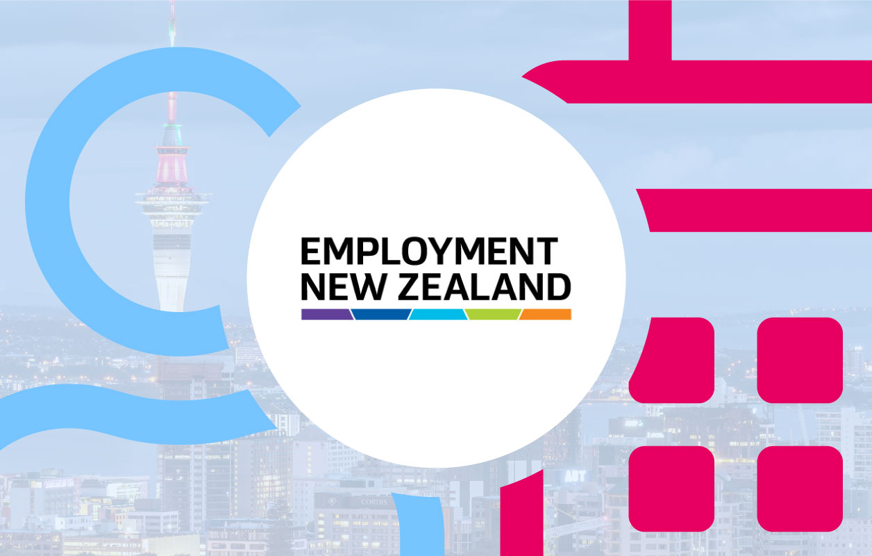 Employment New Zealand logo and Datacom icons