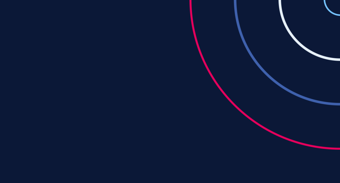 Datacom brand coloured circles radiating outward