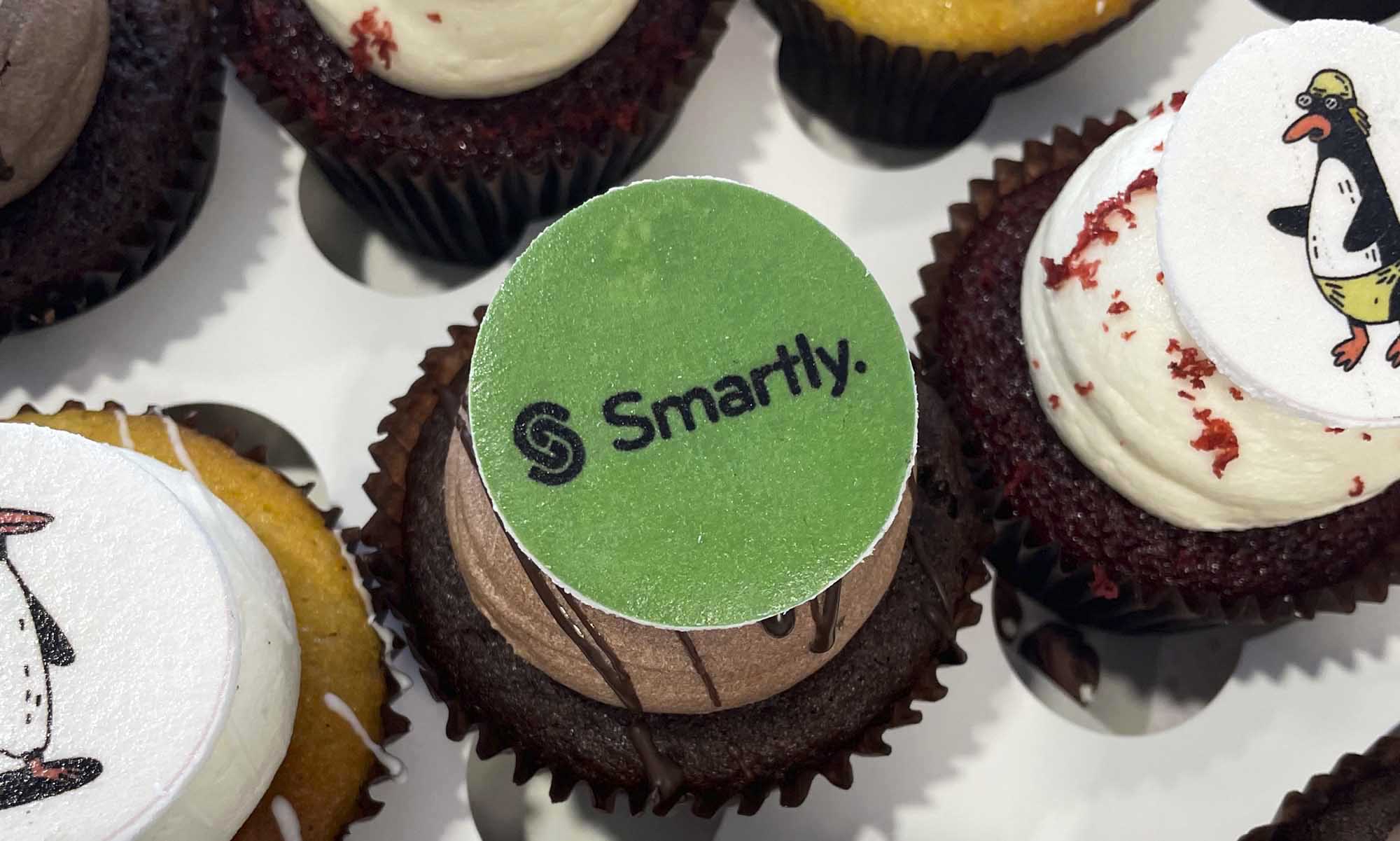 Smartly branded cupcakes from the launch party