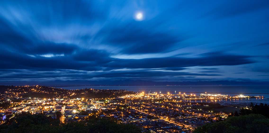 City of Nelson at night