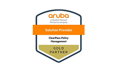 Datacom's Gold Partner ClearPass Policy Management badge