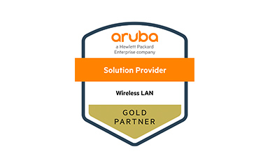 Datacom's Aruba Gold Partner Wireless LAN badge