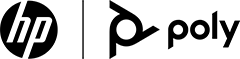 HP and Poly logo lockup
