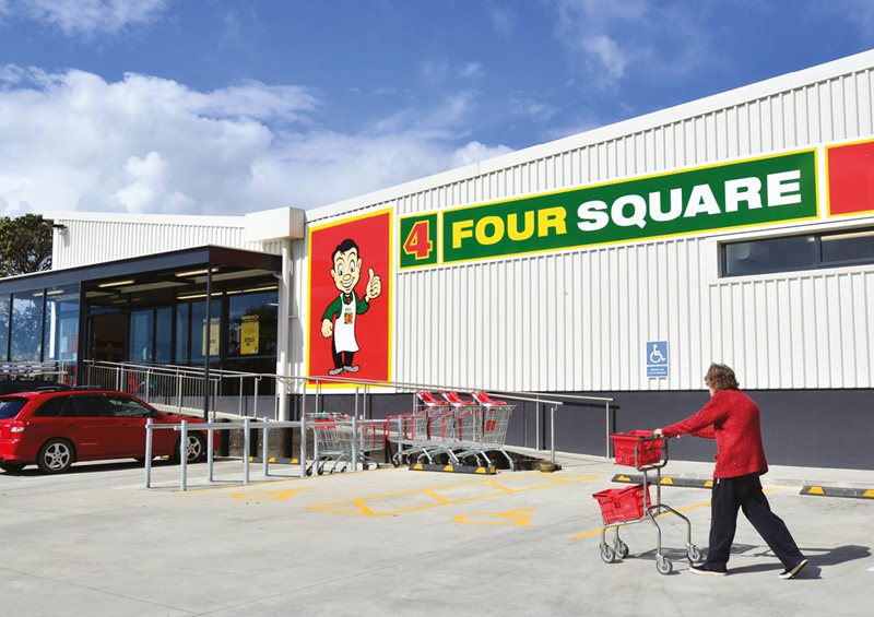 the exterior of a Four Square store