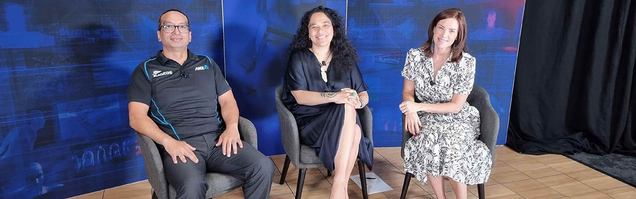 Techweek panel guests: Te Tau Hou Nohotima, Megan Tapsell and Teresa Pollard