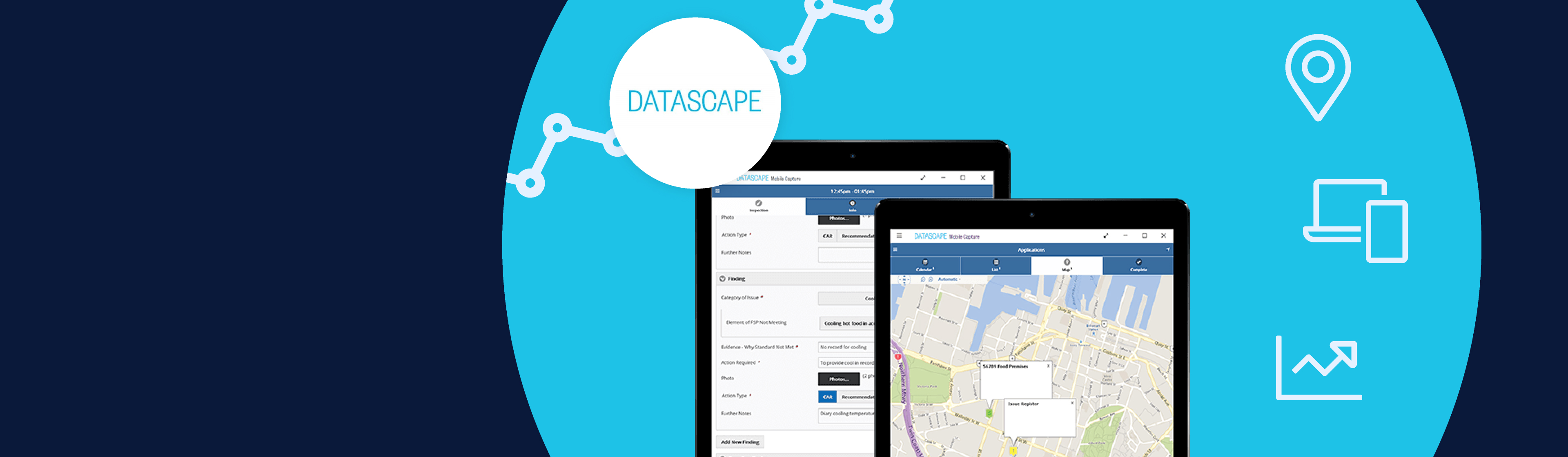 Screen mock up of the Datascape mobile capture application