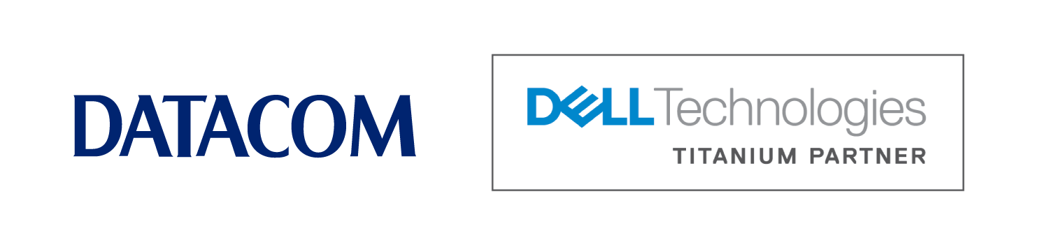 Brand logos for Datacom and Dell Technologies